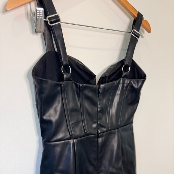 Revolve x Remi Black Faux Leather Gwen Dress (S) - Picture 7 of 12